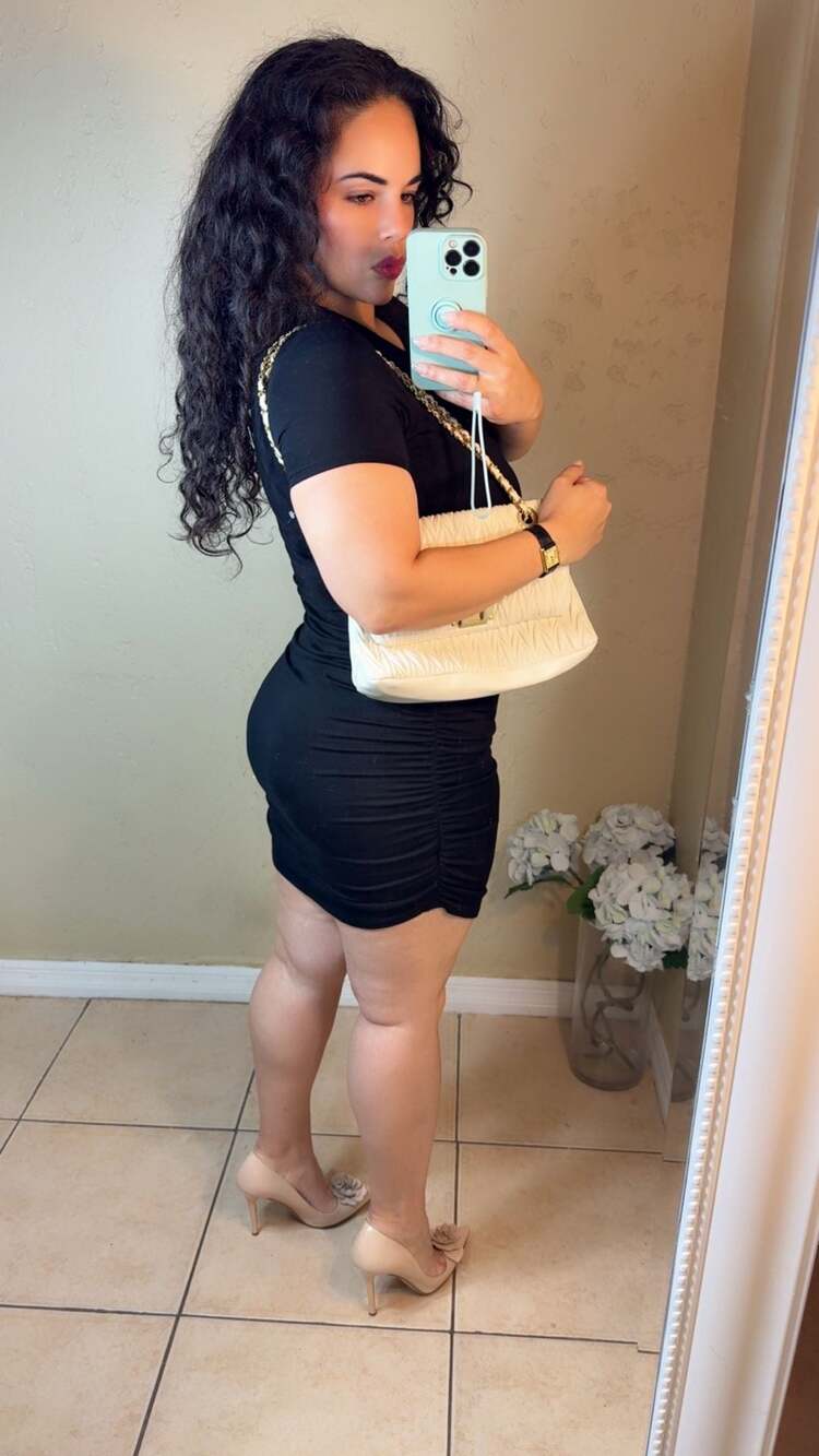 Antistar Black Short Sleeve Ruched Bodycon Mini Dress